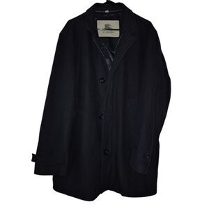 Burberry London Mens Wool Coat Large Black
